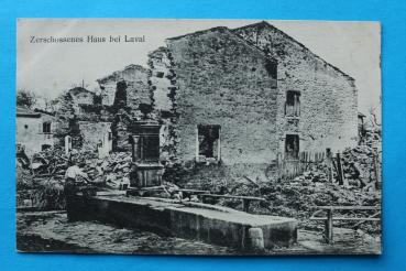 Ansichtskarte AK Laval 1910 Haus Zerschossen Ruine WKI Frankreich France 52 Haute Marne